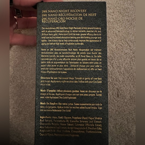 OROGOLD 24K Nano Night Recovery - Limited Edition - Picture 2 of 2